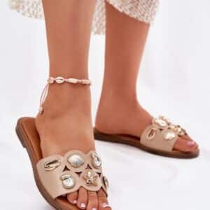 Sandał Klapki Model Nalothiel C15-2 Beige - Step in style