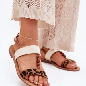 Sandały Model Virona BJ717 Panterka Brown - Step in style