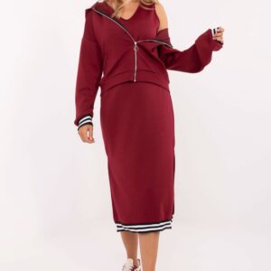 Sukienka Komplet Model IT-KMPL-9719.64 Bordo - Rue Paris
