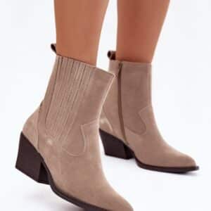 Botki Model Dylira 6350 Beige - Step in style