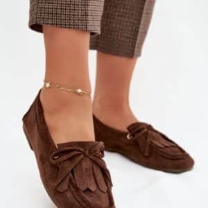 Mokasyny Model Glorina D-063 Czekolada - Step in style