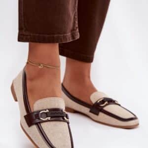 Mokasyny Model Evelora H8-515 Brown/Beige - Step in style
