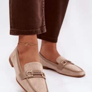 Mokasyny Model Evelora H8-515 Beige - Step in style